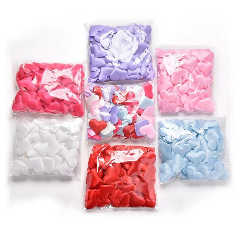 100 шт. 35 мм Романтический губки в форме сердца из шелка с надписью &quotbride to be&quot для