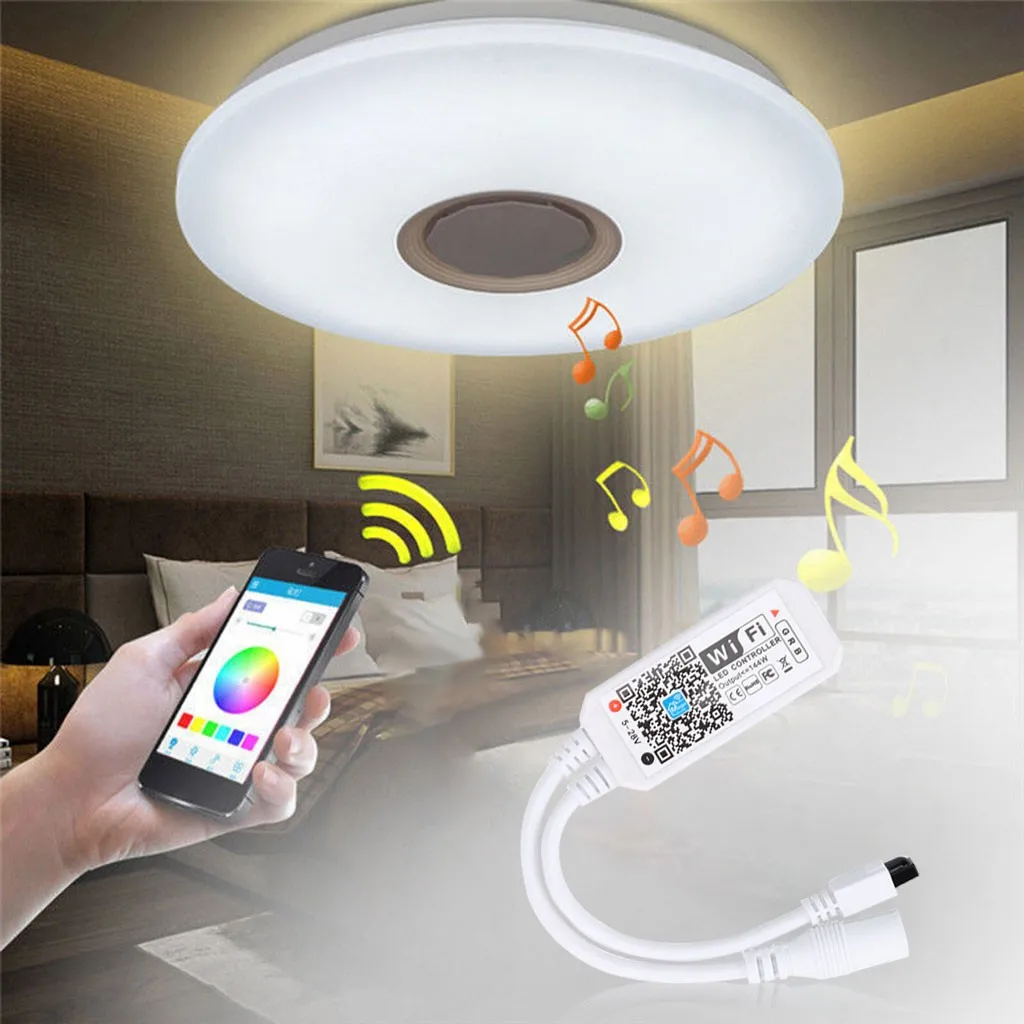 Bzoosio WI-FI RGB Светодиодные ленты светильник SMD 2835 DC12V светодиодные гибкие +