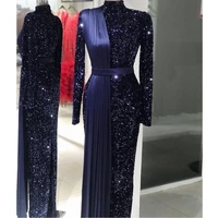 muslim evening prom mermaid dresses 2021 long woman party night elegant plus size arabic formal dress gown
