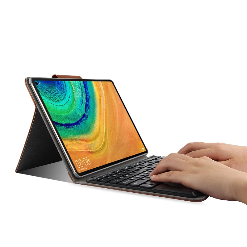 США Bluetooth клавиатура для huawei MatePad Pro 10,8 дюймов чехол для планшета Магнитная Съемная клавиатура из искусственной кожи флип-чехол с подставкой