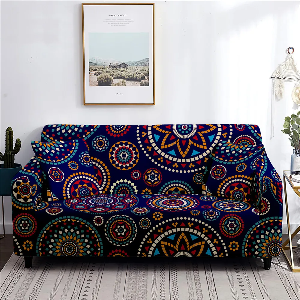 Эластичный чехол для дивана Mandala в богемном стиле секционный эластичный гостиную