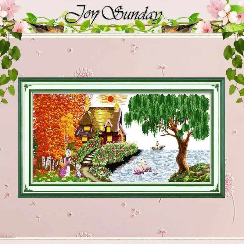 

Набор для вышивки «Дом мечты», Набор для вышивки крестиком 11CT 14CT, DMC, ручная работа