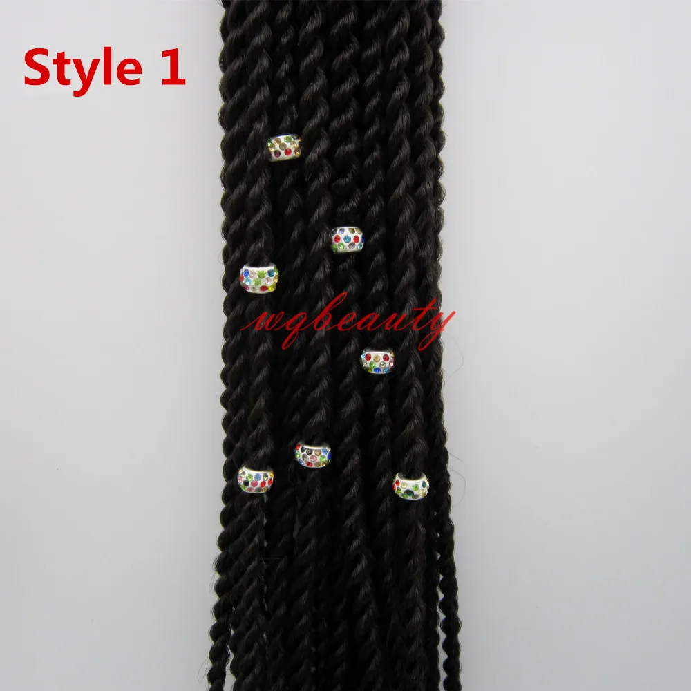 10 шт. 20 цветные стразы косички для вязания крючком резинки волос дредлоки