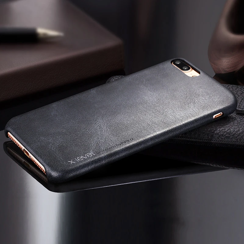 Для iPhone XS Max 6,5 X XS 5,8 XR 6,1 чехол для телефона X-Level роскошный Винтажный чехол из искусственной кожи чехол для iPhone 7P 8P 5,5 7 8 4,7 чехол Funda