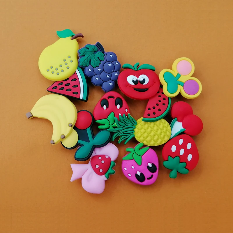 

Single Sale 1 Piece Of Shoe Decoration Fruit Flower Avocado PVC Shoe Charm Garden Shoe Accessory Decoration Suitable Hole Wrist