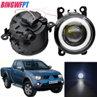 2 шт., Автомобильные светодиодные противотуманные фары Angel Eye, дневные ходовые огни DRL для Mitsubishi L200 Triton ML MN Outlander 2 Pajero 4 для Mitsubishi ASX