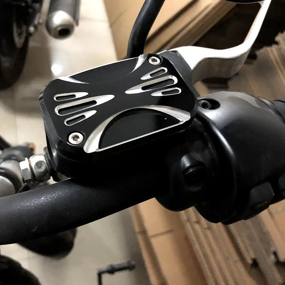 Мелкий срез главный тормозной цилиндр для переднего колеса Крышка Harley Softail FXBB