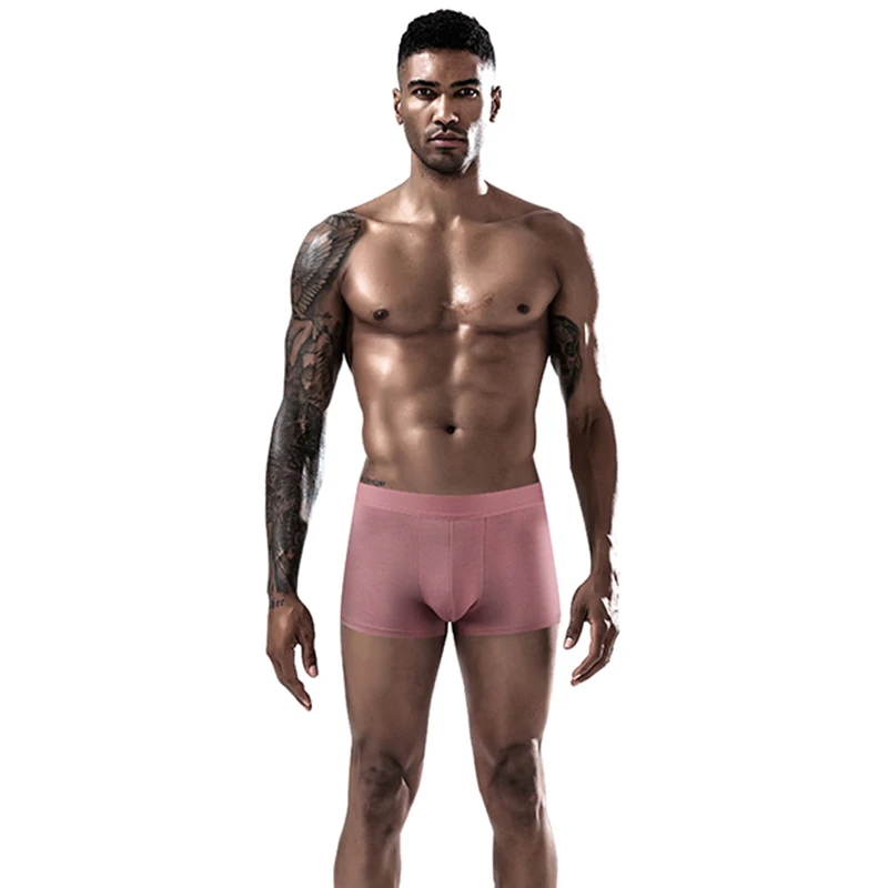 4 Pcs/Lot Men's Boxer Briefs Are Soft And Comfortable High-Quality Sexy Men Underwear