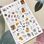 R-304 TSC-155 Фламинго абстрактный женский глаз ладонь 3D клей для ногтей Наклейка для ногтей украшение для ногтей Дизайн ногтей украшение для ногтей