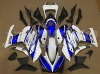 4 gifts injection mold new abs fairings kit fit for yamaha yzf r3 r25 2015 2016 2017 2018 15 16 17 18 bodywork set white blue
