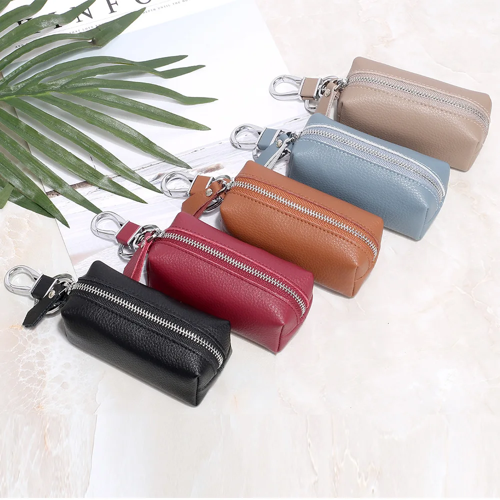 Кошелек для ключей из натуральной кожи мужчин на молнии | Багаж и сумки