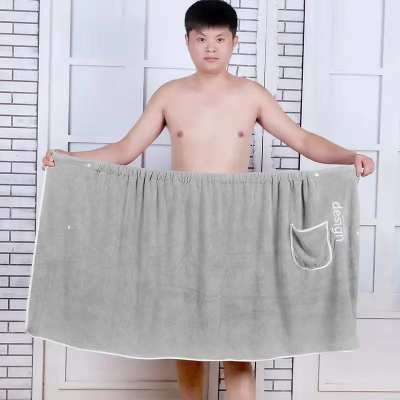 

Absorbent Bath Towels Men Can Wear Bath Skirts In Summer Coral Fleece Is Faster Than Pure Cotton And Does Not Shed Hair It