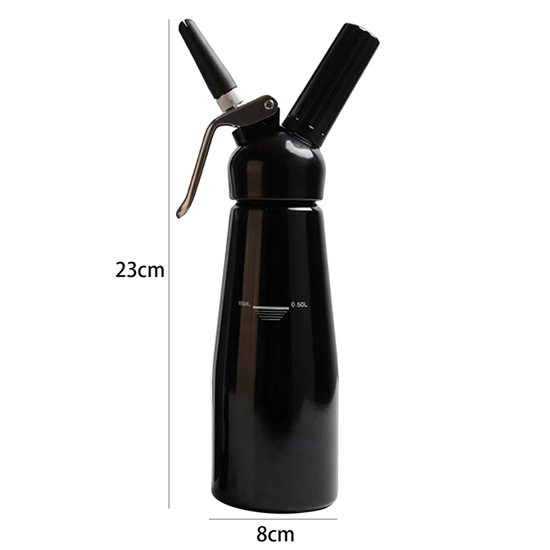 

0.5L Professional Aluminum Cream Foamer Gun Whipper Butter Dispenser Coffee Dessert Cake DIY Bake Tools