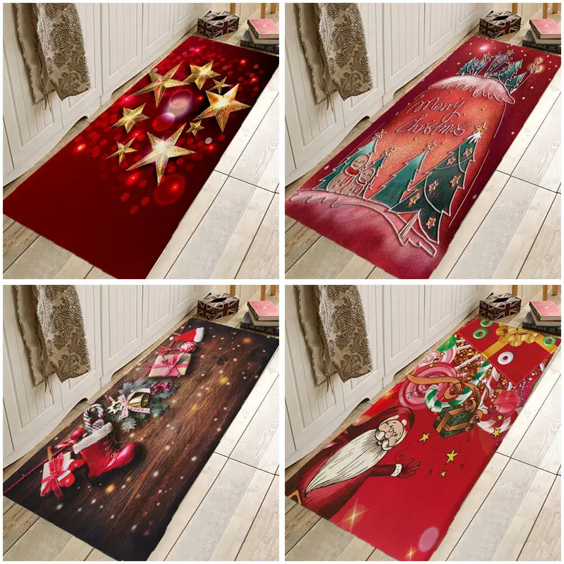 

Рождественские ковры и коврики, рождественские Коврики для спальни, гостиной, Противоскользящие коврики, коврик для кухни, ванной