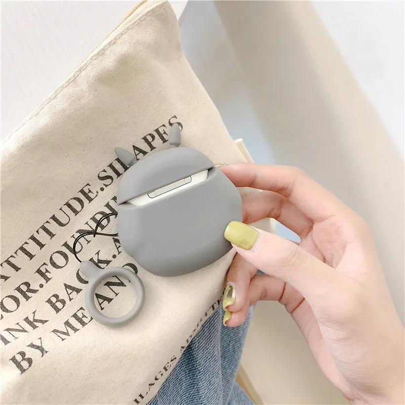 Мягкие силиконовые сумки для Air Pods 1 милый чехол Totoro Apple Airpods 2 Япония Животное