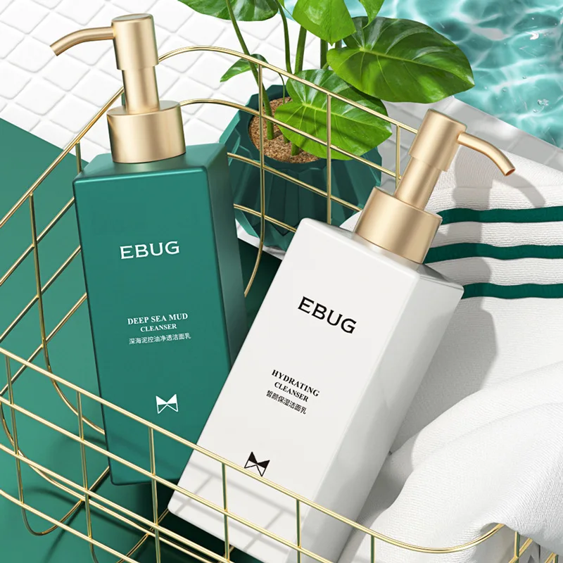 

Day Night Facial Cleanser Oil Control Fade Acne Marks Brighten Complexion Deep Sea Mud Morning Evening Facial Cleanser Men Girls