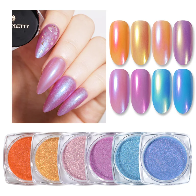 1 г зеркальный блестящий Блестящий Порошок для ногтей хромовый пигмент