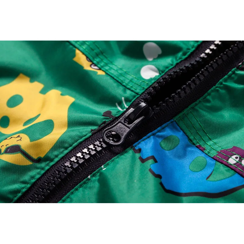 Дождевик детский с капюшоном и динозавром Осень-зима |