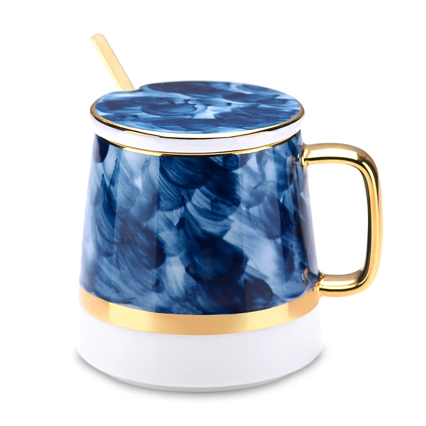 Керамика Кофе воды Чай чашки и кружки для путешествий с двойным ручка напитков