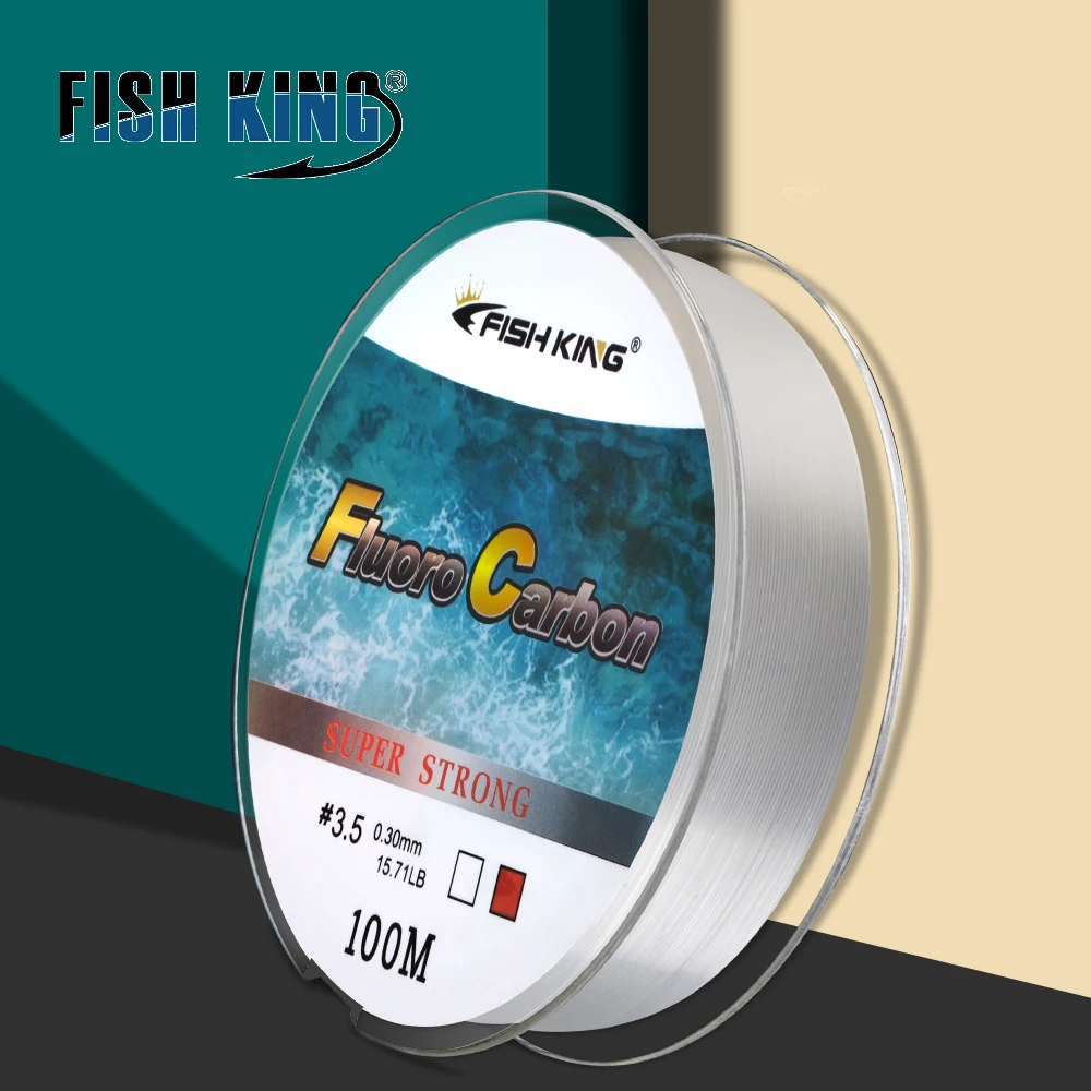 

FISH KING 100M Monofilament Nylon Fishing Line Mainline Sinking Super Strong Nylon Carp For Winter fishing
