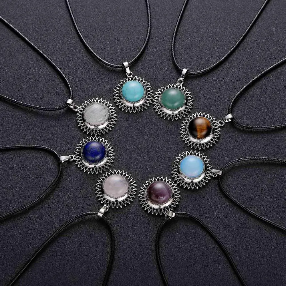 Кулон из солнечного камня ASHMITA кулон натурального с кристаллами Sun Moon кулоны