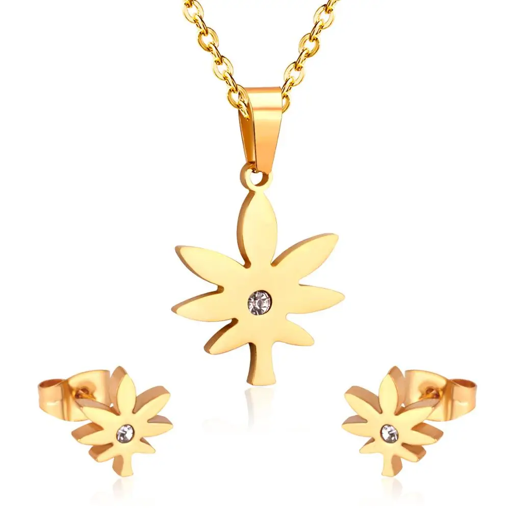 LUXUKISSKIDS Лидер продаж свадебные ювелирные наборы из нержавеющей стали с кристаллами в Дубае для женщин и