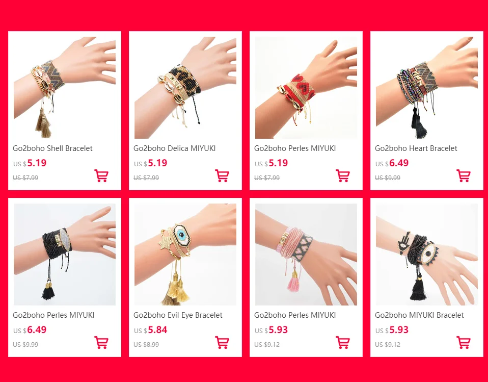 Go2boho MIYUKI сердце браслет розовый браслеты Красные Простые браслеты женские новые Insta модные ювелирные изделия ручной работы любовь подарок девушке
