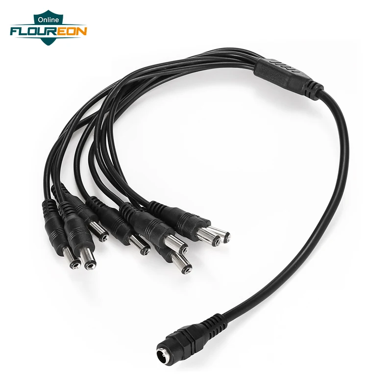 Floureon DC камера видеонаблюдения кабель сплиттер 1 Женский до 8 Мужской Силовой