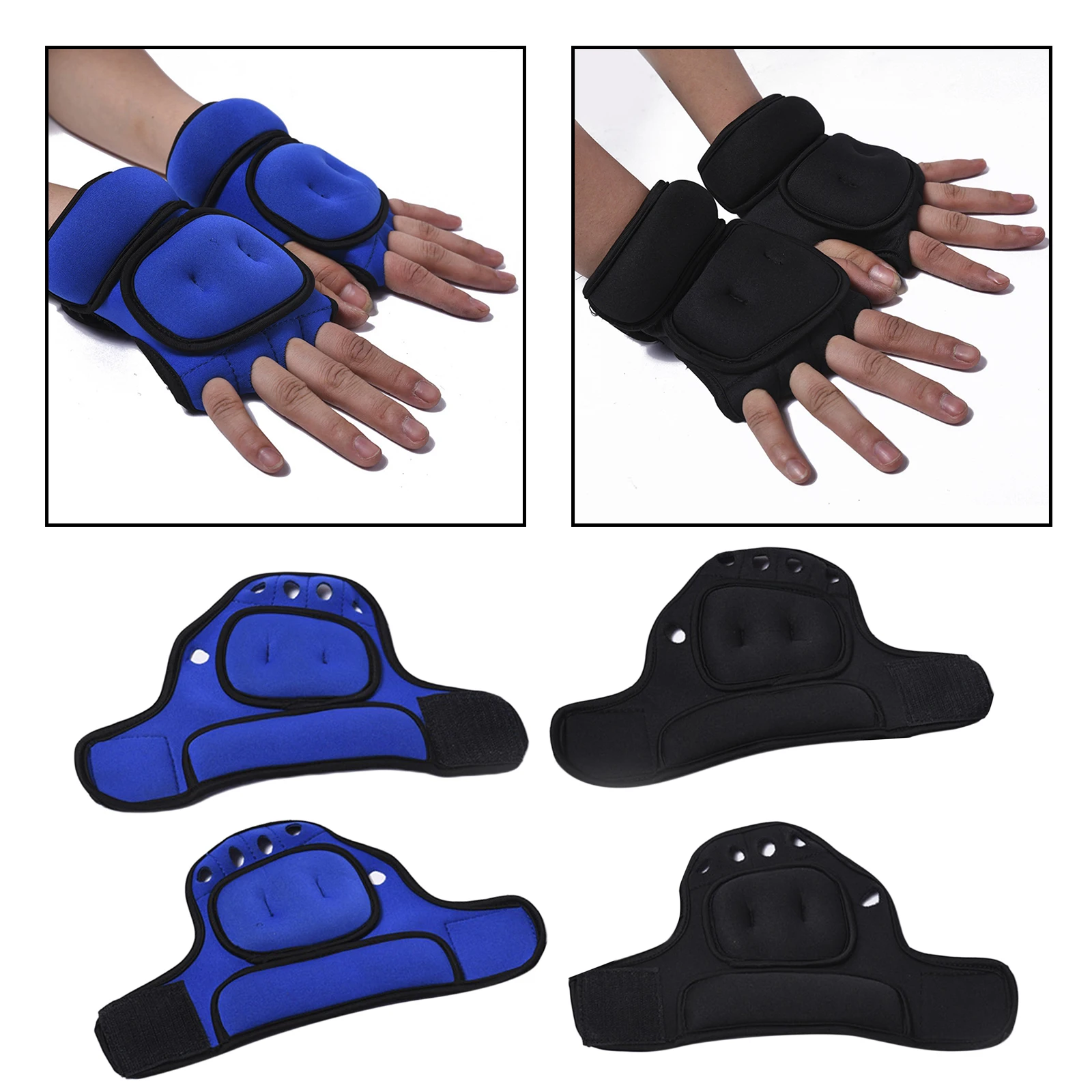 

Neoprene Weighted Gloves Sandbag Women Men Workout Half Finger Wrist Support