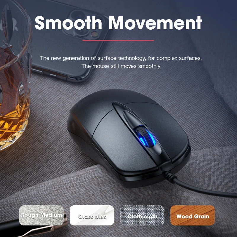 Wired Mouse Gamer Computer Office Gaming Silent USB Mouses 1200 DPI Mice Ergonomic For Macbook Laptop PC Non Slip | Компьютеры и офис