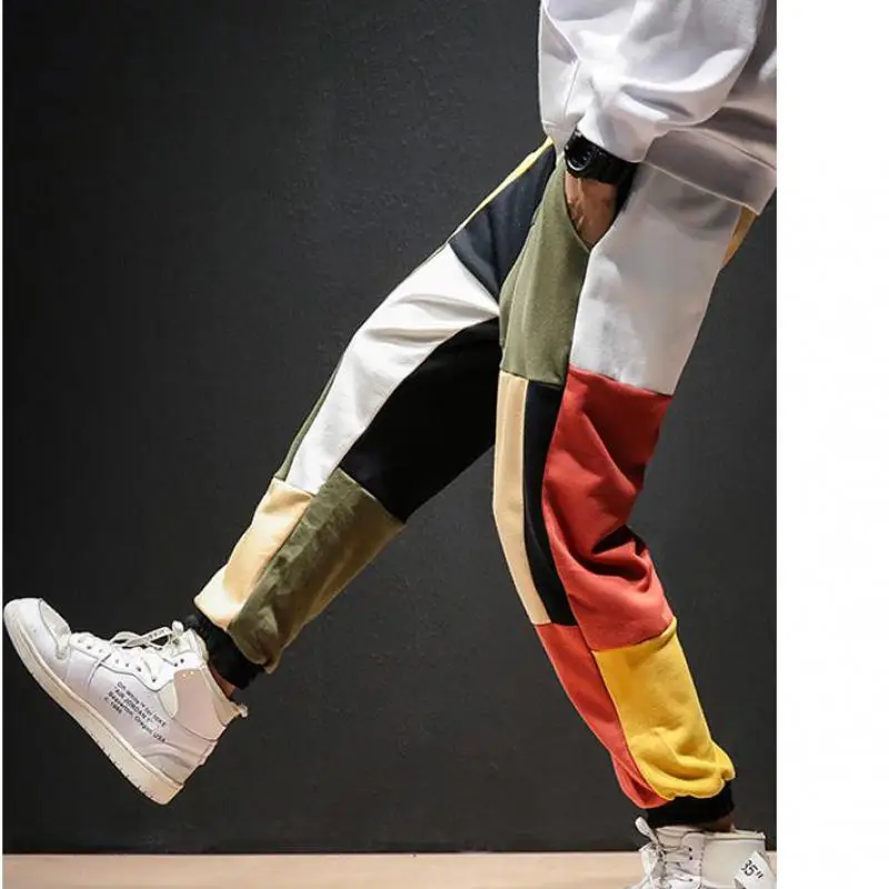 Мужские штаны Модные цветные шаровары мужские уличные повседневные для бега