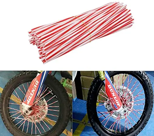 

72PCS Motorcycle Wheel Spoke Skirt Skin Covered Spokes Jacket for Motorcycle Dirt Bike Kawasaki Honda Yamaha BMW Suzuki