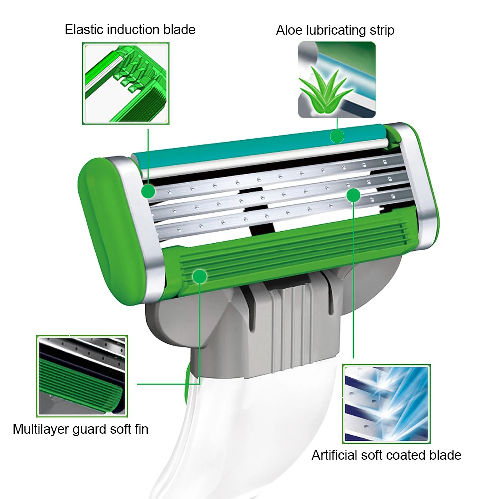 8 шт./упак. Для Мужчин's Безопасность бритвенные лезвия для ухода за кожей лица