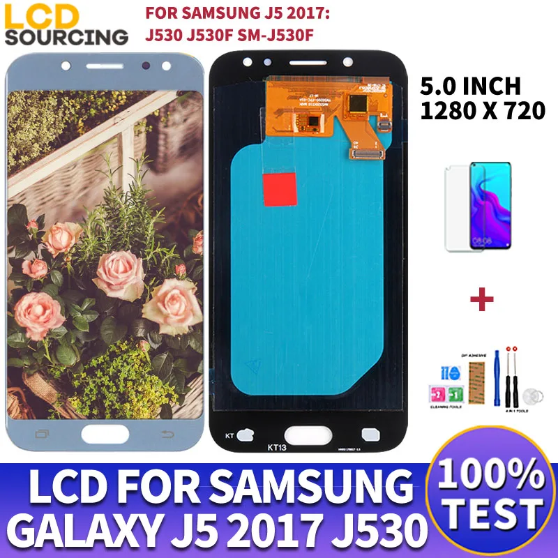 

ЖК-дисплей 5,0 дюйма для Samsung Galaxy J5 2017, ЖК-дисплей J530, J530F, сенсорный экран, дигитайзер в сборе для Samsung J5 2017, сменный дисплей