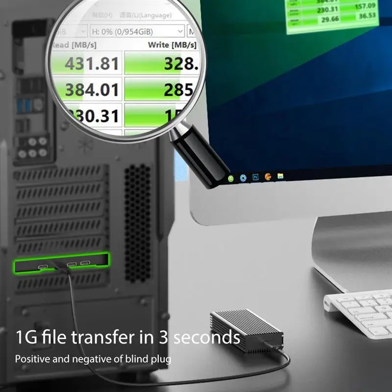 

KC019 PCI-E to Type-C USB 3.1 Expansion Card 5Gbps High Speed Transmission Transfer Card with PCI Express X4/X8/X16