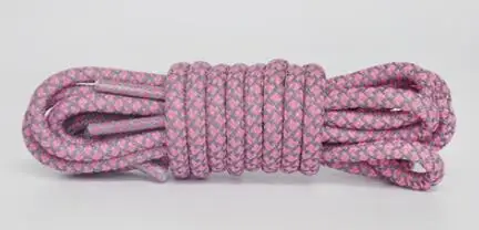1 pair 1 пара, круглый светильник, шнурки для обуви, Полиэстеровые шнурки, Ботинки martin, кроссовки, спортивные шнурки, светоотражающие шнурки 120 см - Цвет: 1 pair