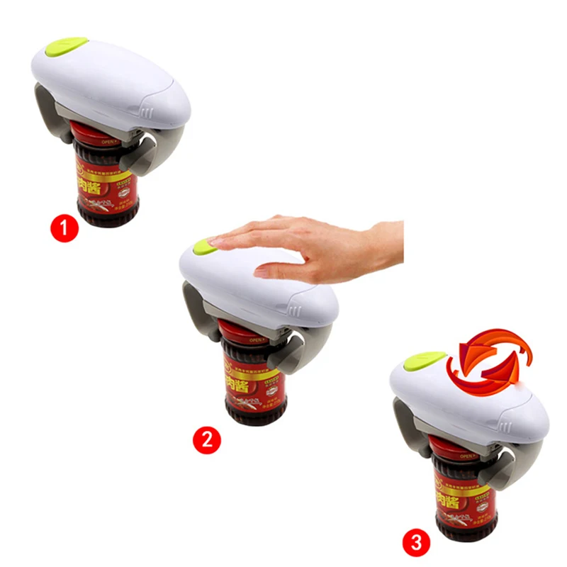 

Electric Can Opener Automatic Restaurant Bottle Opener Battery Operated Handheld Jar Tin Opener Kitchen Gadgets open jar bottle