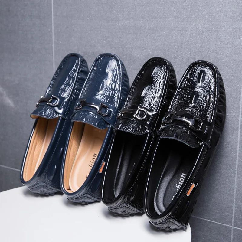 

Men Shoes Flats Casual Shoe outdoor Man Leather Slip-On Loafer Men Comfortable Black Shoes Mens Luxury Designer Loafers shoes