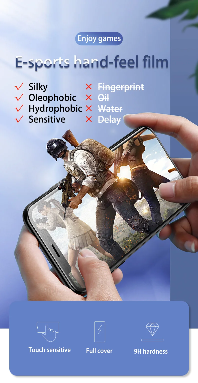 Матовая керамическая пленка с полным покрытием без отпечатков пальцев для IPhone X XS