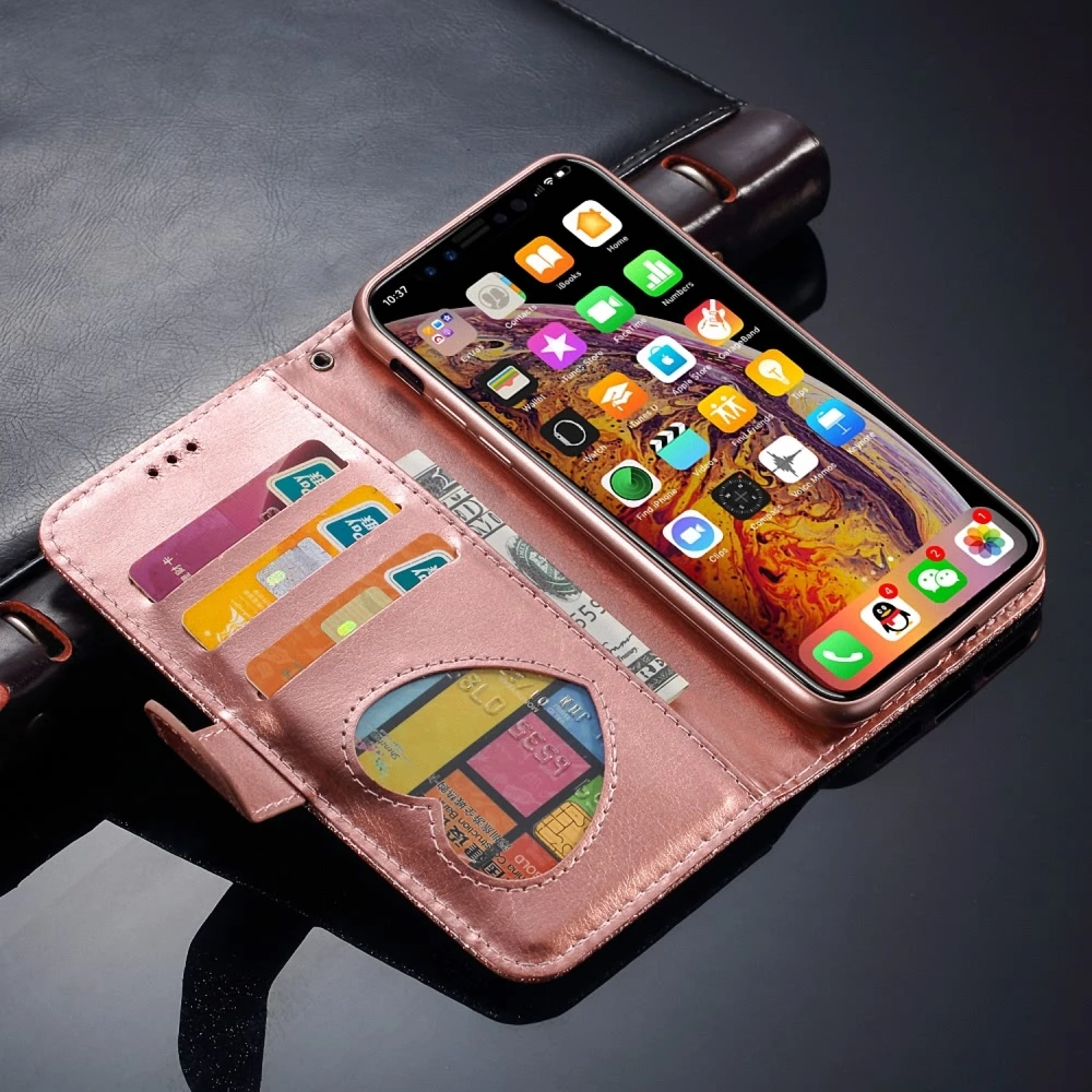 Glitter Wallet Flip Leather Case For iPhone Xr X Xs 11 Pro Max Shockproof Zip Bag Cover 7 8 6S 6 Plus 5 5S SE 12 Mini | Мобильные