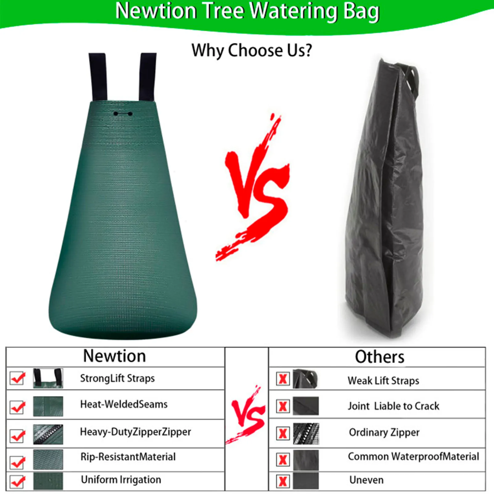 Мешок для полива деревьев медленно снимающийся мешок капельного на 20 галлонов