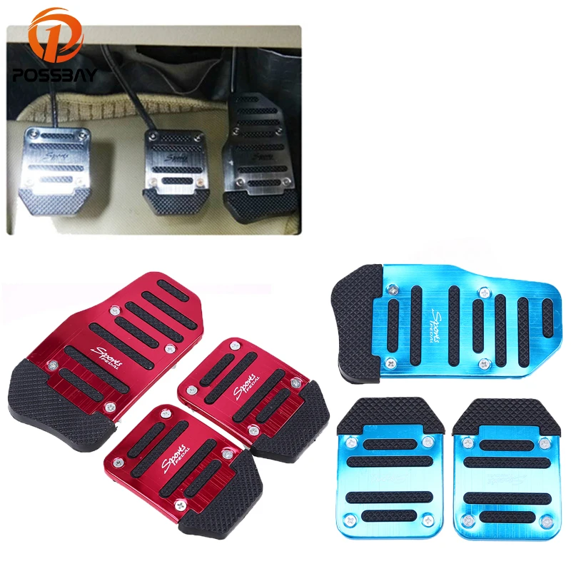Автомобильные педали акселератора POSSBAY с ручной передачей алюминиевые тормоза