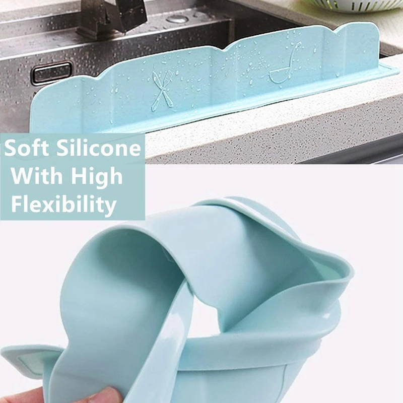 Silicone Sink Water Splash Guard for Kitchen &amp Bathroom - Easy to Clean Install Gadget Modern Design | Дом и сад