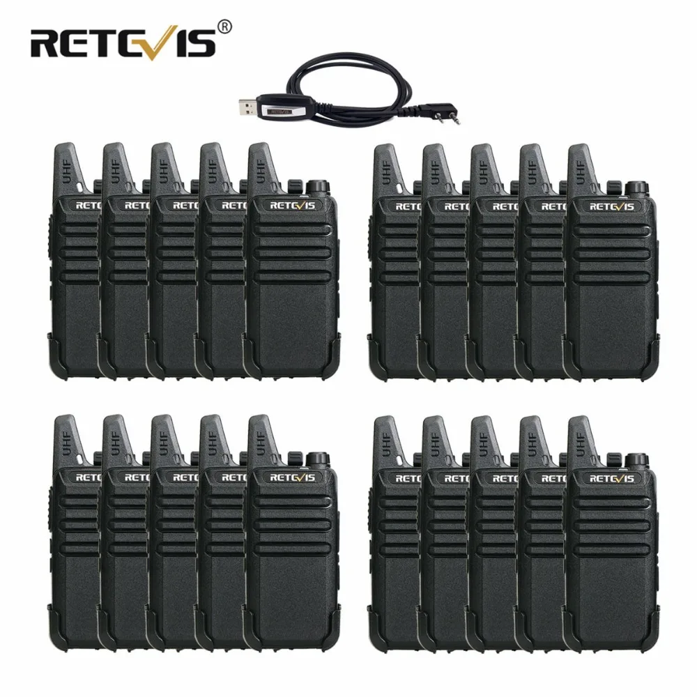 20 шт. RETEVIS RT622 RT22 удобная портативная рация VOX USB зарядка портативный двухсторонний радиоприемопередатчик рация рации