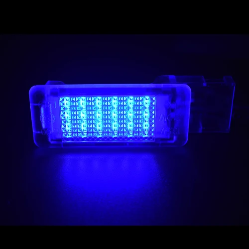 Blue 2x для skoda superb VW Caddy Eos ЭОС Гольф плюс Джетта светодиодный подножки загрузки под дверью вежливое багажное отделение бардачок светильник лампа - Испускаемый цвет: Blue