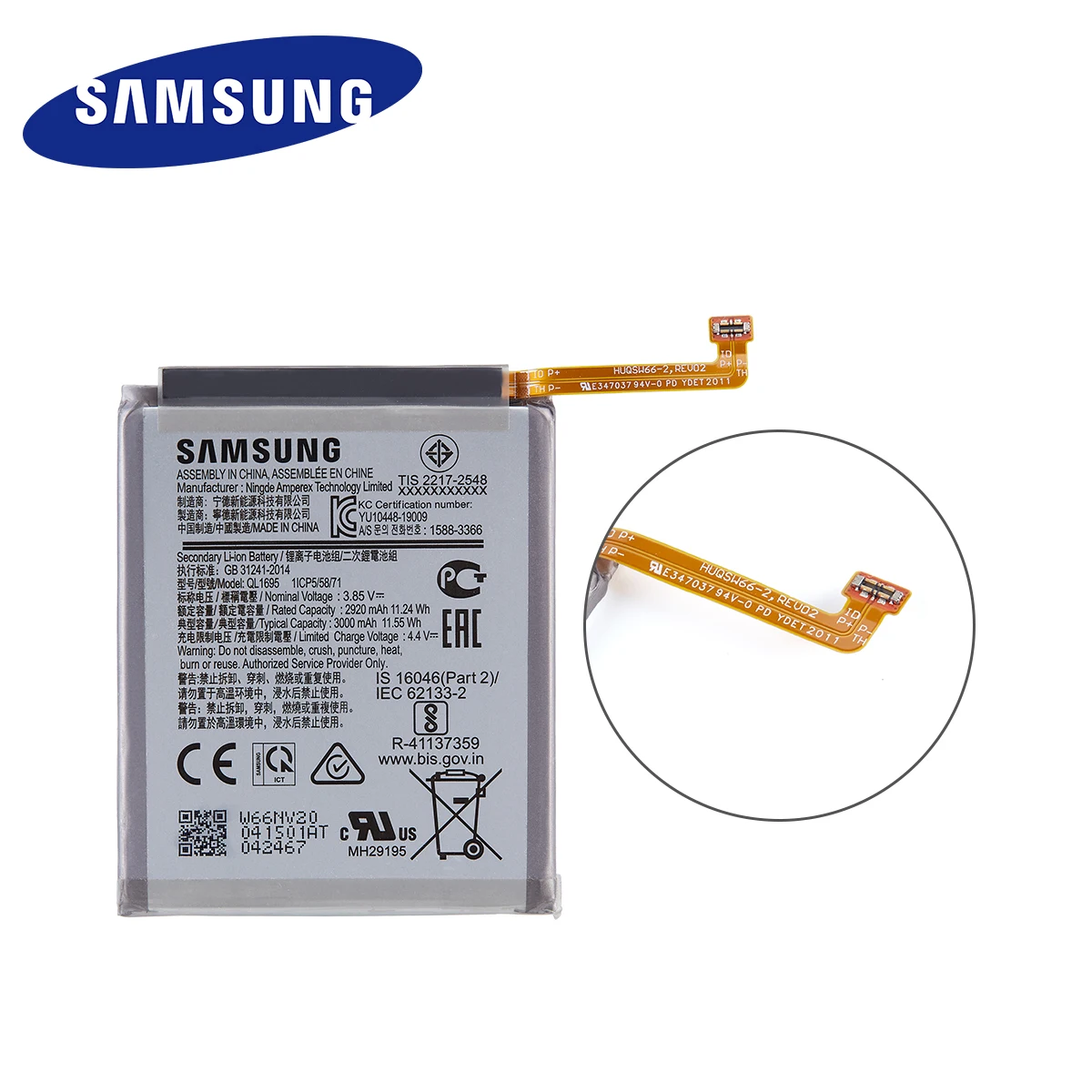 samsung 100 orginal ql1695 3000mah replacement battery for samsung galaxy a01 mobile phone batteries free global shipping