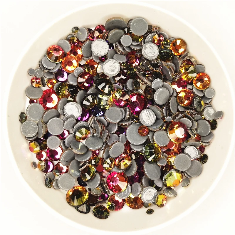 

Top Quality Siam Volcano Hot-Fix Rhinestones SS6-SS30 FlatBack Strass Garment Rhinestone Garment Stone DIY Accessories