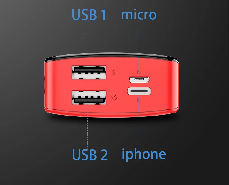 Внешний аккумулятор с двумя USB портами 10000 мАч|Внешние аккумуляторы| |