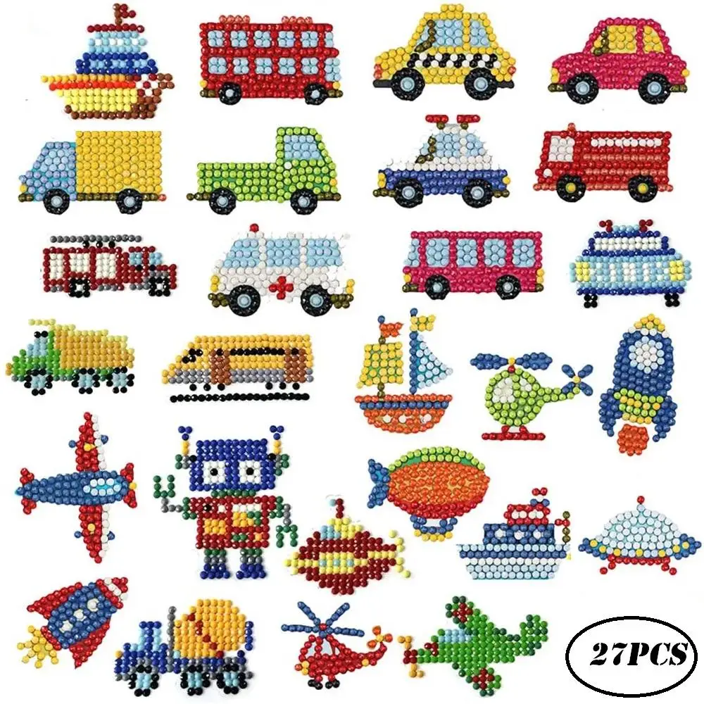 

38Pcs 5D Diamond Painting Stickers Kits for Kids Handmade DIY Diamond Painting Art Cute Animals Painting Animals Diamond Sticker