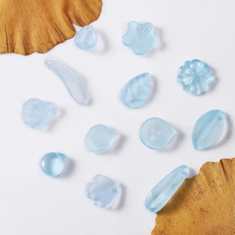 Gradient Color Lampwork Bead Flower Petal Shape Glass Charm Handmade Ornaments DIY Sewing Craft Jewelry Makings | Дом и сад